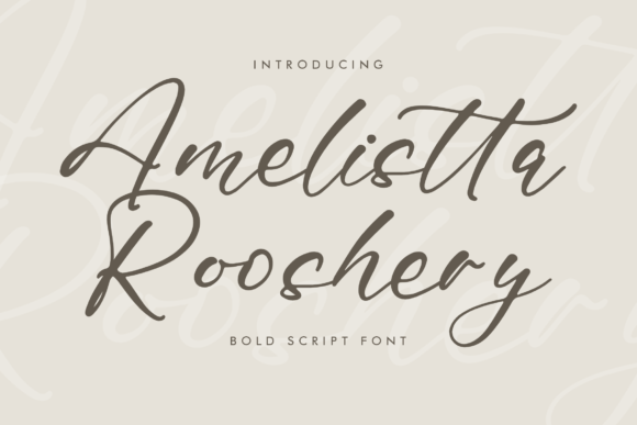 Amelistta Rooshery Font for Creative Projects