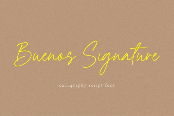 Buenos Signature Font for Elegant Handmade Brands