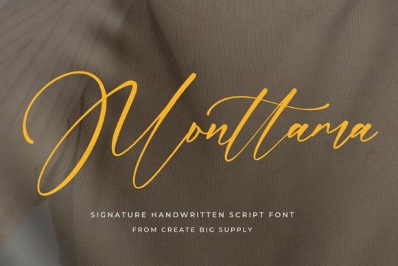 Monttama: A Script Handwritten Font for Elegant Design